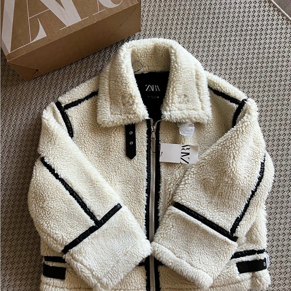 ZARA FLEECE BIKER JACKET